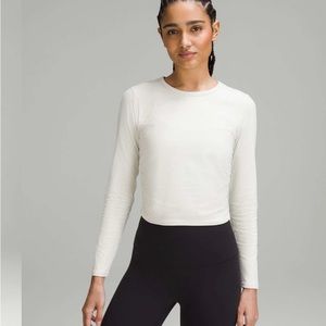 Lululemon All it Takes Ribbed Nulu Long Sleeve Shirt Size 6 Bone